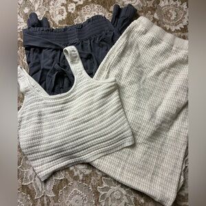 Abercrombie & Fitch Textured Cream Tank Top
